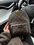 Жіночий стильний рюкзак LV Backpack Brown Black (коричневий) BONO4048 красивий невеликий міський top, фото 9