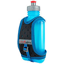 Біговий тримач на руку з флягою UltrAspire Race Handheld 550 мл блакитно-сіра