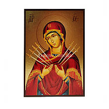 Ікона Божої Матері Семистрільна розмір 14 Х 19 см