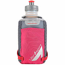 Біговий тримач на руку з флягою UltrAspire Ultra 550 мл рожевий