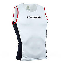 Майка для триатлону Head Zip біло- чорна чоловіча M