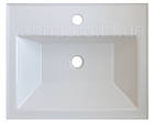 Тумба ЮВВІС для ванної кімнати 55 см біла підлогова ЕЛЬБА ТН-3 з умивальником КРЕДО, фото 5