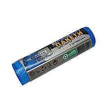 Пакети для сміття із зав'язками Бравий Кок 60 л 10 шт сині