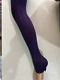 Лосіни молодіжні , рубчик, мікрофібра 70 ден. фіолетові., фото 2