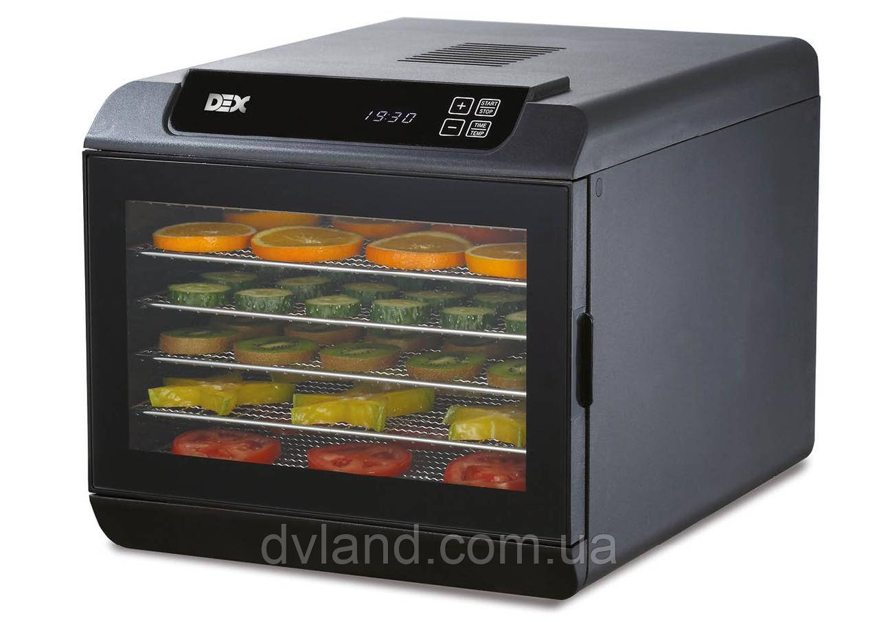 Сушарка для продуктів електрична DEX DFD-465S (Дегідратор) для Овочів Фруктів М'яса Риби Пастили на 6 секцій