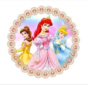 Вафельна картинка для тортів Принцеси 28