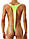 Чоловічий купальник Mankini Fluoro, сексуальні стринги (One Size), Салатовий, фото 3