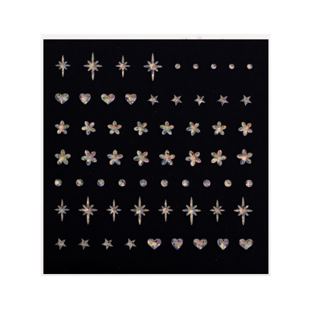 3D слайдер для дизайну нігтів Shiny Nail Applique - Hologram Jewel - Flower&Star