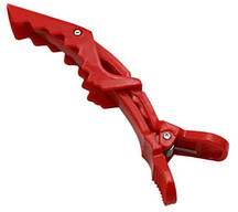 Затискач крокодил для волосся Avadona червоний AVADONA