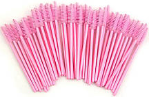 Щітки для візажів AVADONA 50 шт рожеві