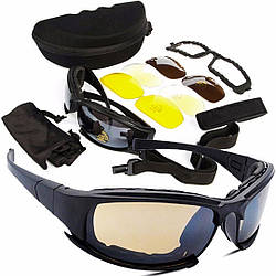 Тактические баллистические спортивные очки Daisy X7 (4 сменных линзы) + чехол