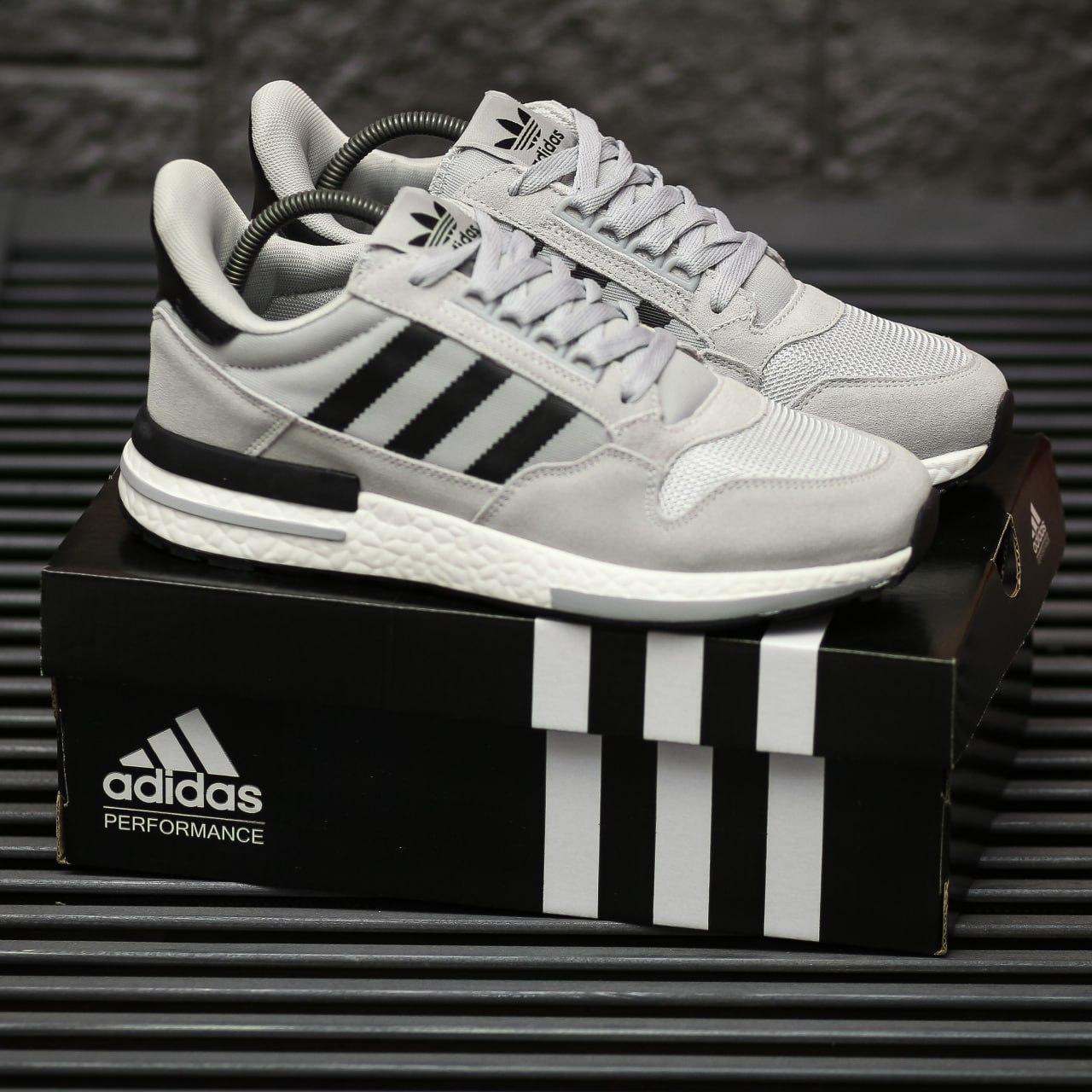 Кросівки чоловічі сірі Adidas ZX 500 (10753)