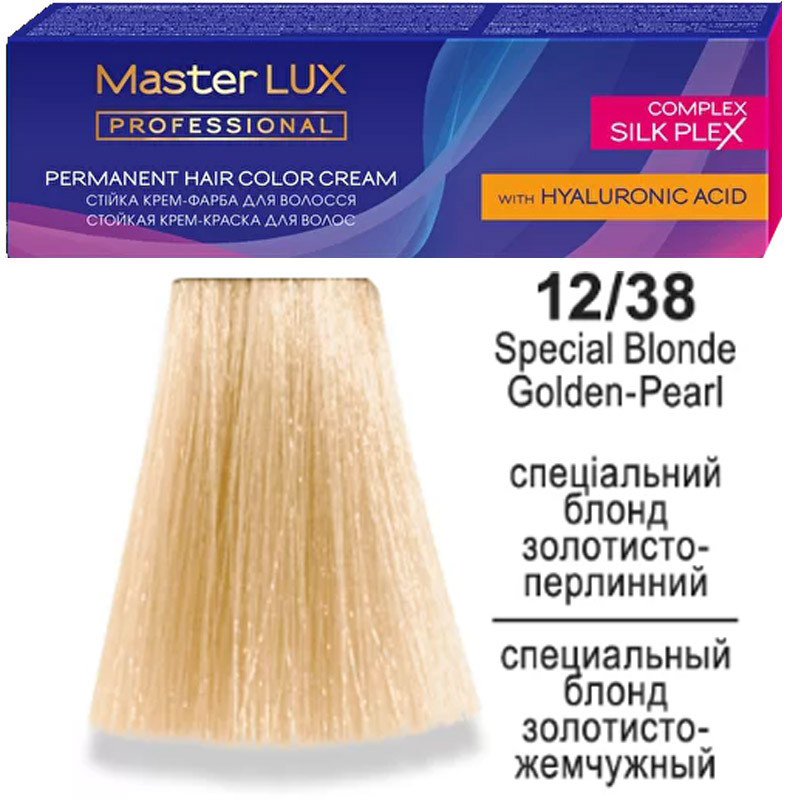 Краска для волосся Master LUX professional 12.38 Спеціальний Блонд Перлинно-Попелястий 60мл AVADONA