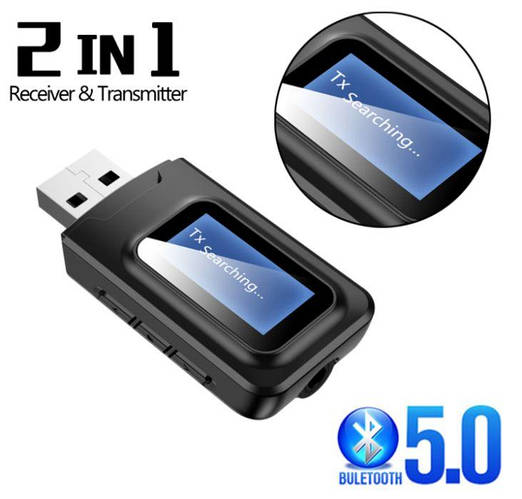 Bluetooth-адаптер v 5 с дисплеем BT-819 приемник/передатчик блютуз AUX ...