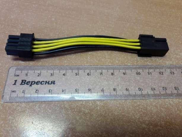 Переходник для видеокарты 6 ->,8 pin 18AWG 13 см PCI-E кабель GPU, цена ...
