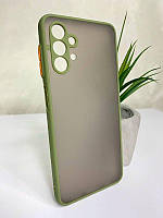 Матовий протиударний чохол для Samsung A13 хакі бампер