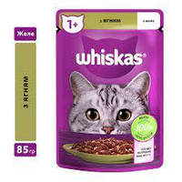 WHISKAS вологий корм для кішок з ЯГНЕНОМ У ЖЕЛІ 0.85 гр