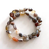 Браслет подвійний Персиковий Агат Ботсвана, фото 2