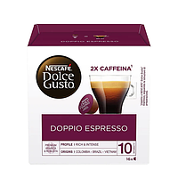 Кава в капсулах Nescafe Dolce Gusto Doppio Espresso 16 шт Дольче густо Нескафе