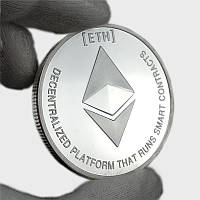 Монета сувенирная Eurs Ethereum Серебристый цвет (ETH-S)