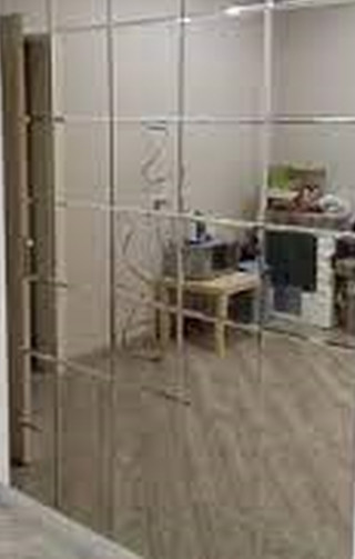 Дзеркальне Панно 200смх200см, квадрати 40*40см , срібло (натуральний колір), фацет 1,5 см, фото 1