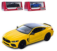 Модель Kinsmart BMW M8 COMPETITION COUPE 5'' KT5425W машинка металлическая инерционная открываются двери