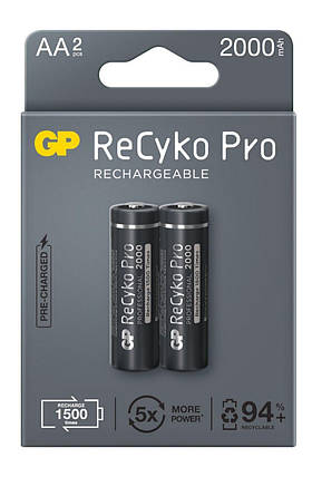 2 * Акумулятор АА/R6 1.2V Ni-MH "GP ReСyko+ Pro Professional 2000 mAh", фото 2