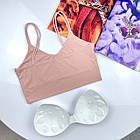 Жіночий гладкий топ #239-1 (А-В) Білий з дефектом, фото 5