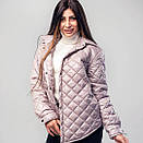 Стильна жіноча коротка куртка, куртка сорочка з поясом весна-осінь "Spring", 3 кольори, розмір з 44 до 54, фото 5