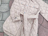 Демісезонна стьобана куртка для дівчинки 146 — 170 Модна дитяча куртка демісезон весна осінь, фото 7