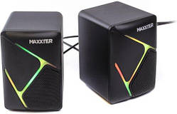 Колонки для комп'ютера (акустична система) Maxxter CSP-U004RGB Black