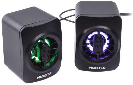 Колонки для комп'ютера (акустична система) Maxxter CSP-U005RGB Black