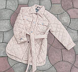 Демісезонна стьобана куртка для дівчинки 146 — 170 Модна дитяча куртка демісезон весна осінь, фото 2