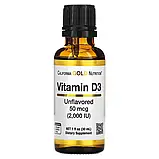 California Gold Nutrition, вітамін D3, без добавок, 2000 МО, 30 мл, фото 4