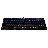 Клавиатура игровая проводная USB HATOR Starfall Rainbow Origin Red (HTK-608) тихая механика с подсв. чёрная