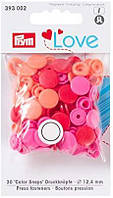 Кнопки Color Snaps Prym Love,красный/розовый/оранжевый., 12мм, Prym