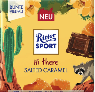 Молочний шоколад Ritter Sport із солоною карамеллю, 100 г