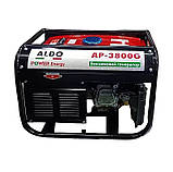 Генератор бензиновий ALDO AP-3800G (3.5-3.8 кВт, ручний стартер) мідна 3.8обмотка 100%., фото 3