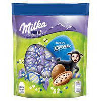 Milka Oreo Alpine Milk Chocolate з ванільно-кремовою начинкою та шматочками какао-бісквіту 86 г