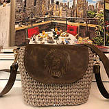 Клапан для сумки "Лев". Колір "Коричневий", фото 6