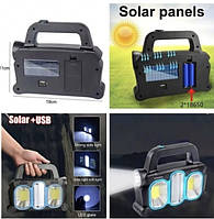 Світлодіодний ручний ліхтарик з акумулятором, сонячна станція, повербанк для телефона