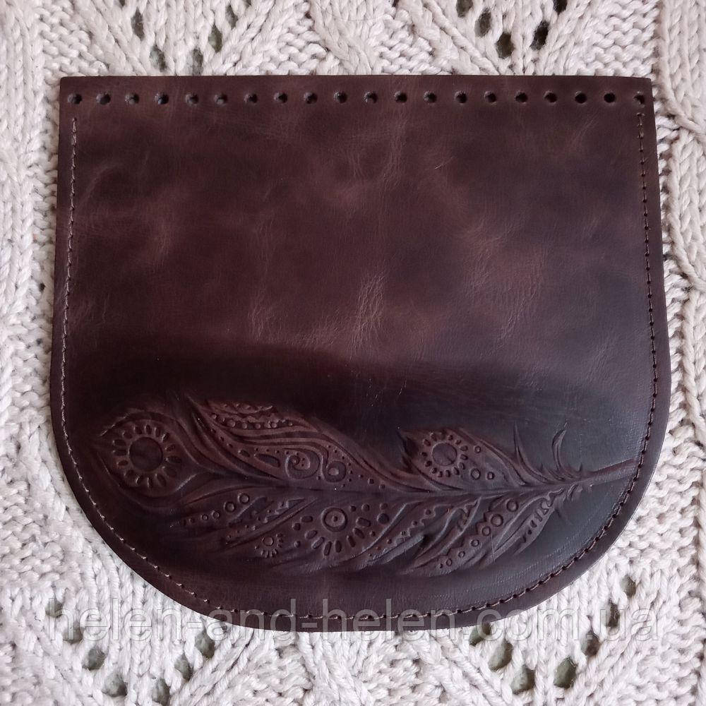 Клапан для сумки "Піро". Колір "Коричневий", фото 1