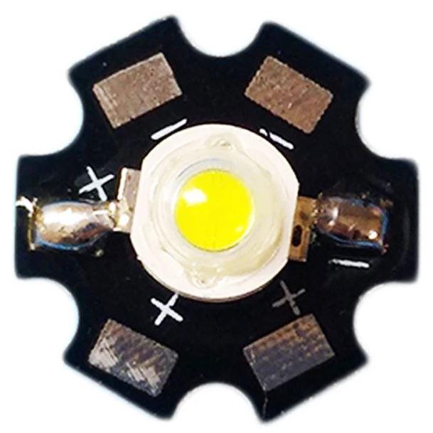 Надяскравий світлодіод на підкладці led 1w 3.2-3.6v білий теплий, фото 1