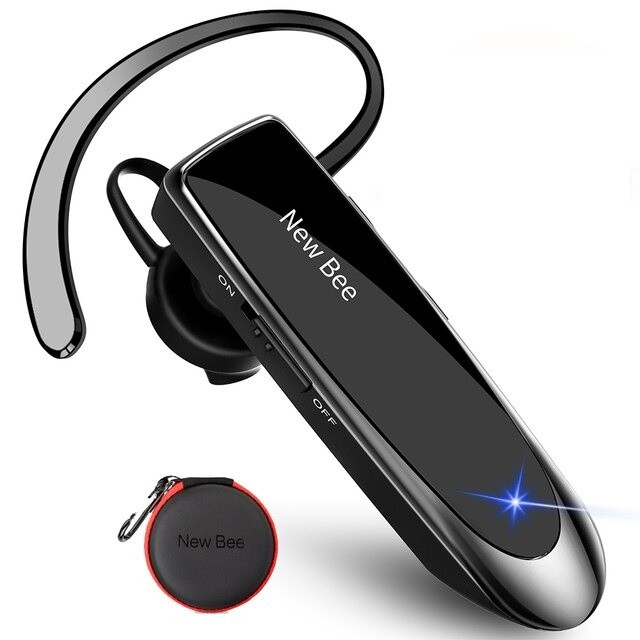 Бездротова гарнітура Bluetooth навушник з мікрофоном для телефону та смартфона New Bee LC-B41