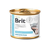 Brit VD Obesity Cat Cans для кішок з ягням та горохом 200 г, фото 2