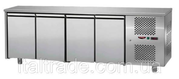 Стол холодильный Tecnodom TF04MIDGN объемом 620 л четырехдверный шириной 700 мм без борта - фото 1 - id-p437673868