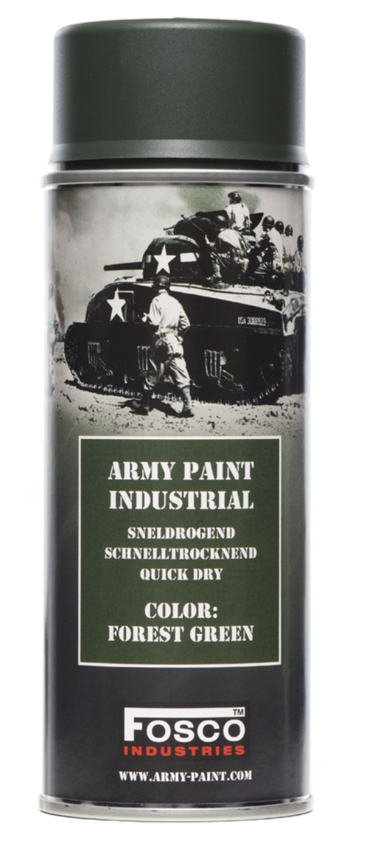 Фарба маскувальна, професійна (НАТО) FOSCO ARMY PAINT 400 ml - Forest Green (лісовий зелений)