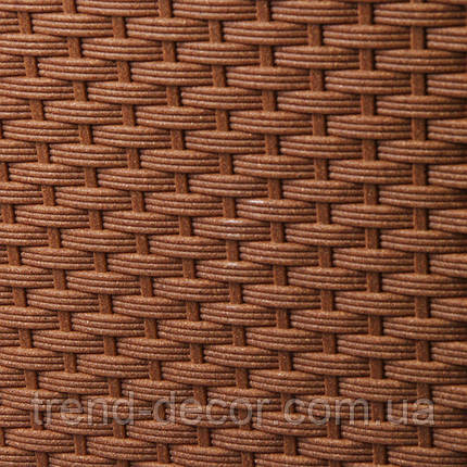 Горщик пластмасовий з вкладом FINEZJA ECO RATTAN натуральне дерево 30х30см., фото 3