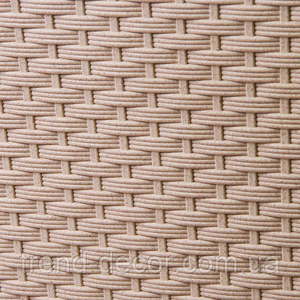 Горщик пластмасовий з вкладом FINEZJA ECO RATTAN білий 35х35см., фото 3