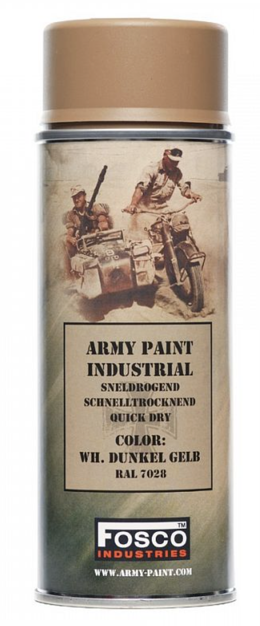 Фарба маскувальна, професійна (НАТО) FOSCO ARMY PAINT 400 ml - WH Dunkel Gelb (темно-жовтий)